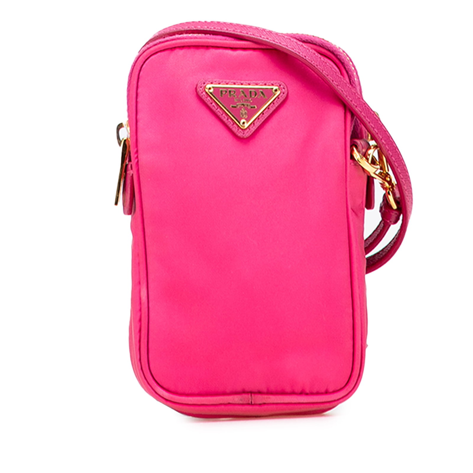 Prada Tessuto Double Zip Phone Case Pink Nylon Bag (1 of 11)