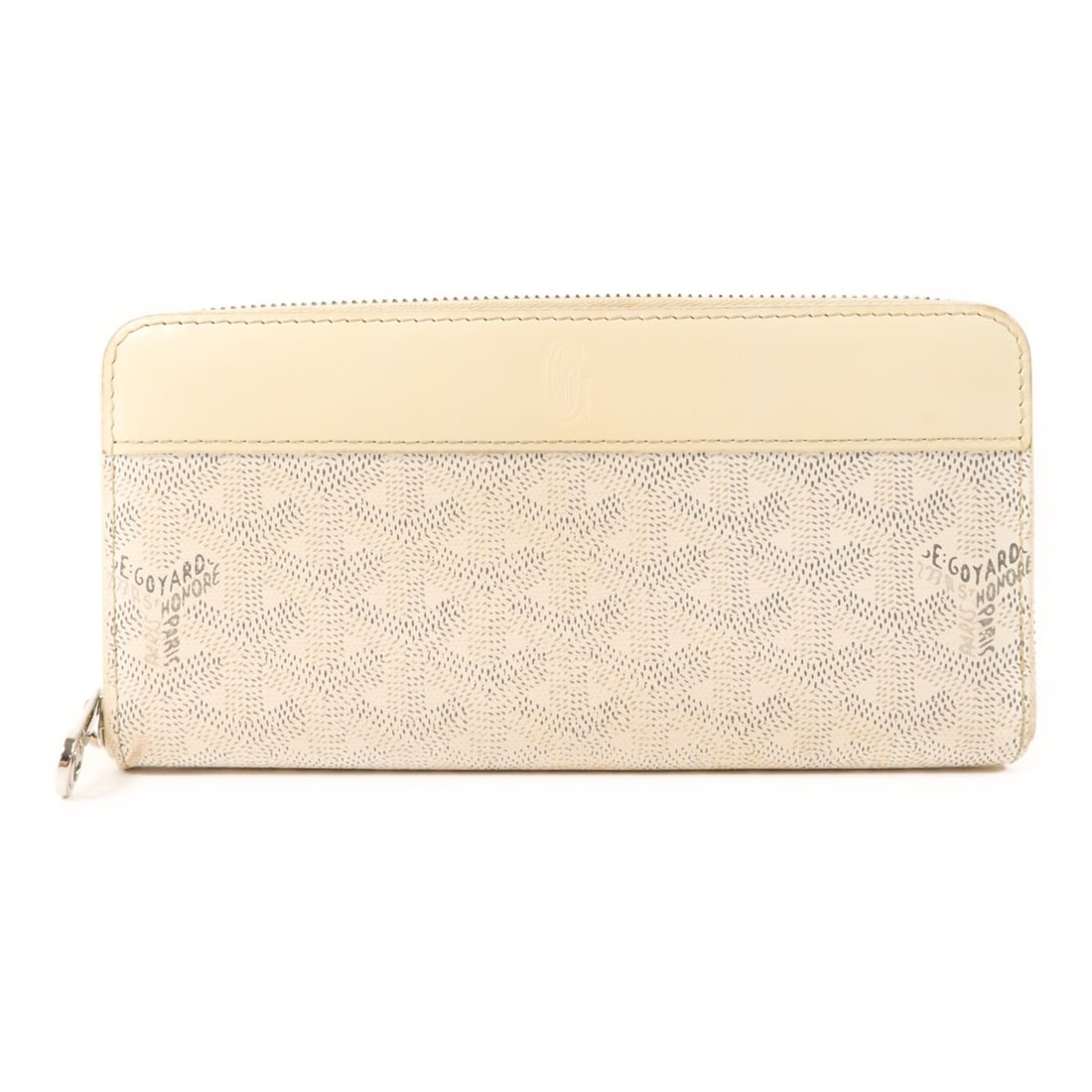 Goyard Matignon GM White Coated Canvas Long Zipper Wallet (1 of 18)