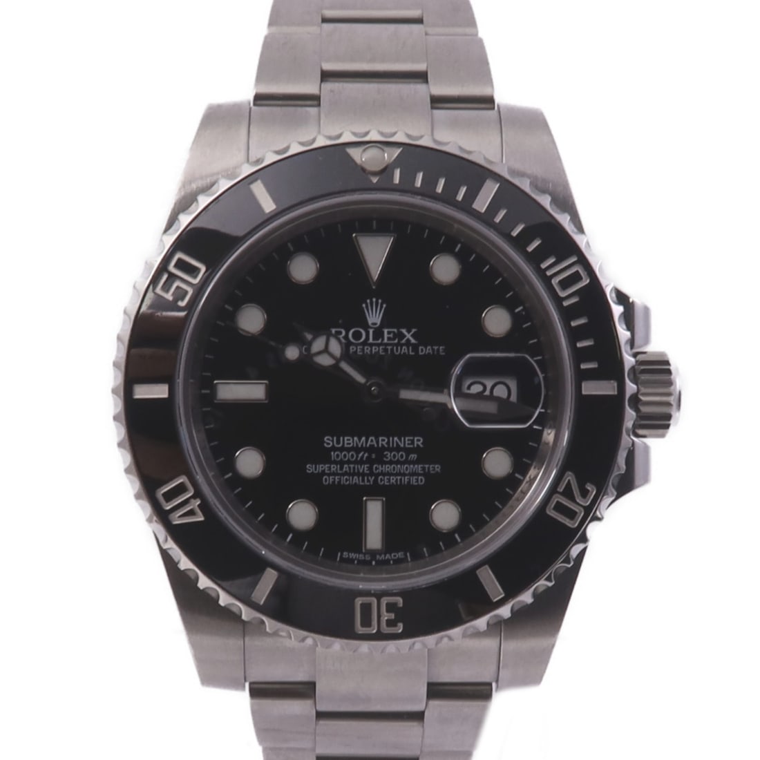 Men's Automatic Submariner 116610LN Wristwatch in Black Stainless Steel: Men's Automatic Submariner 116610LN Wristwatch in Black Stainless Steel This ROLEX Submariner 116610LN wristwatch features a stainless steel case and band with a black dial and frame. Designed for men