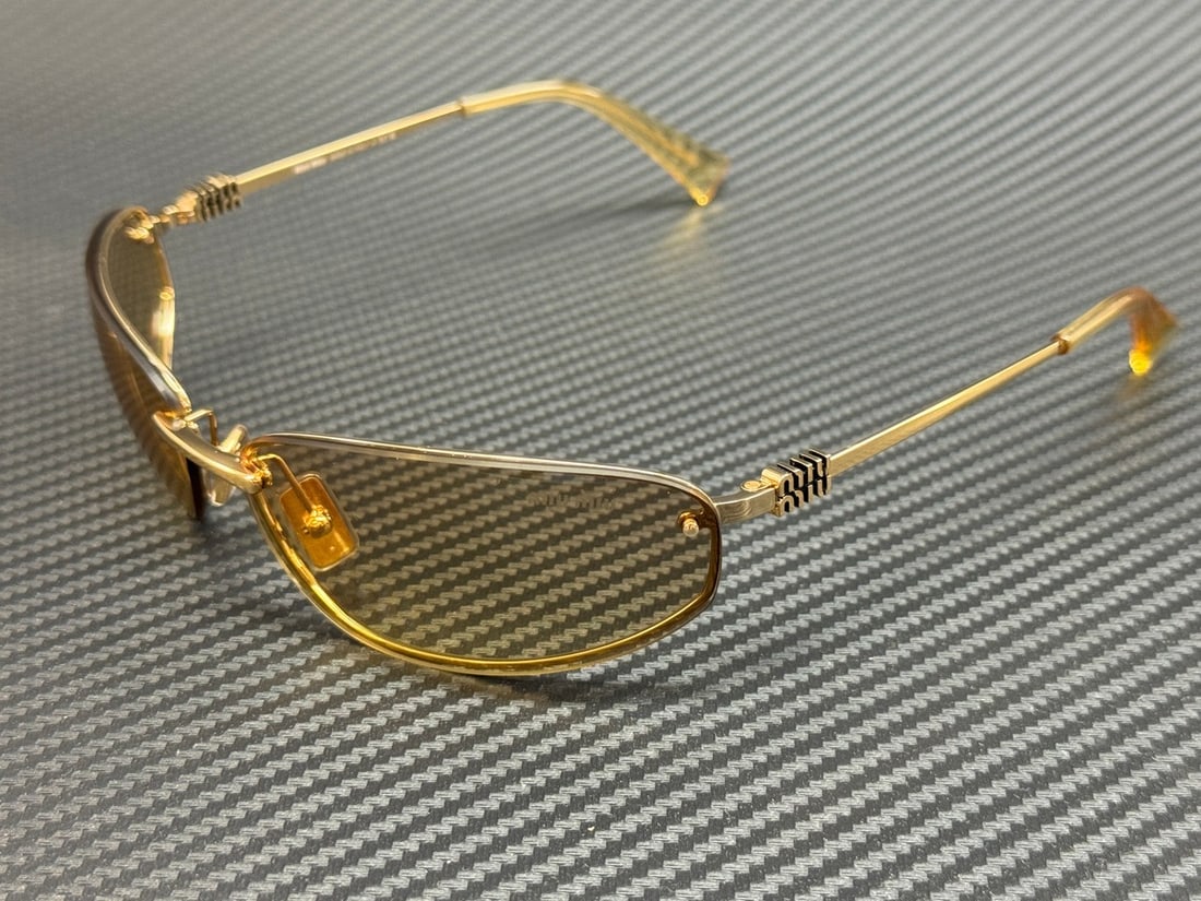 Miu Miu MU A50S 5AK7R1 Gold Yellow Mirror Women's Sunglasses (1 of 5)