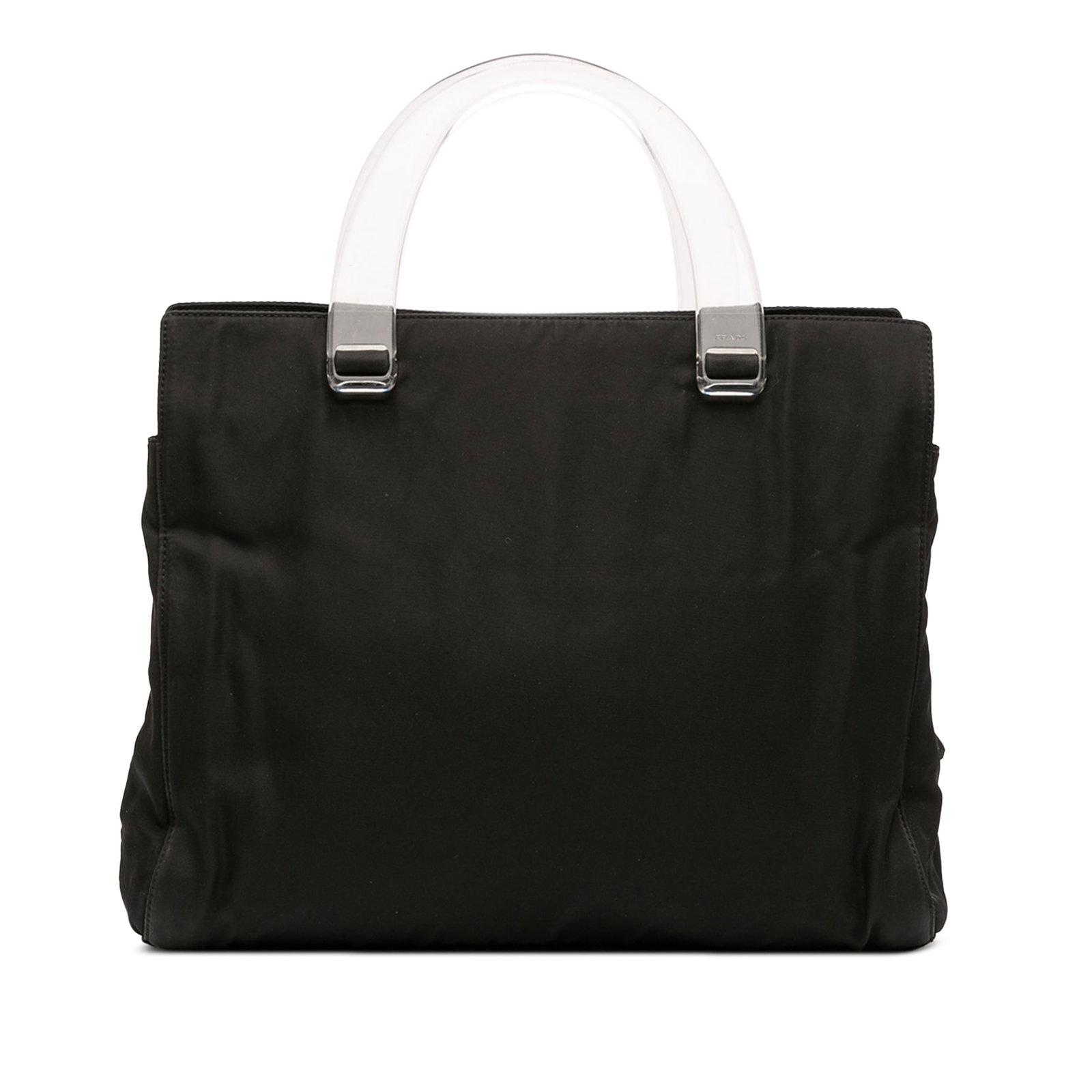Black Prada Tessuto Nylon Tote with Acrylic Handles and Interior Zip Pocket (1 of 12)