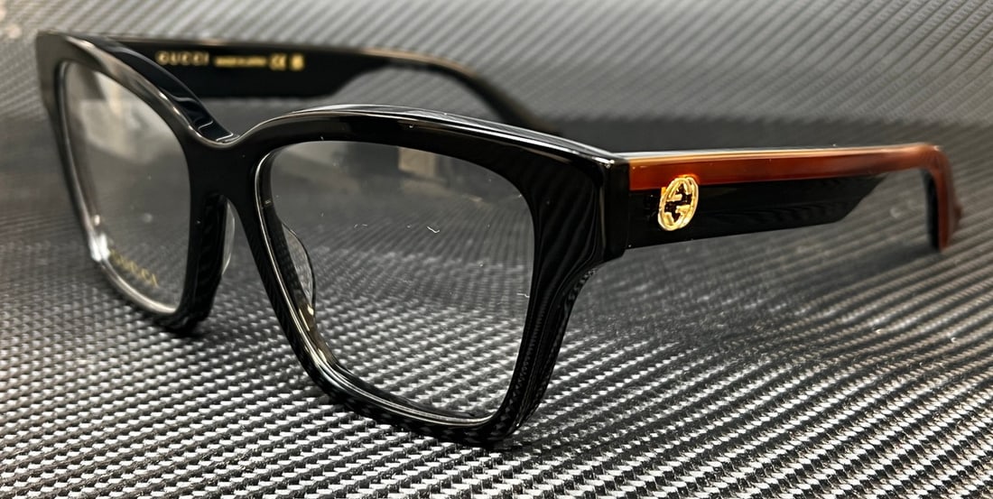 GUCCI GG1302O 004 Black Women's Eyeglasses with Original Case and Authenticity Certificate (1 of 5)