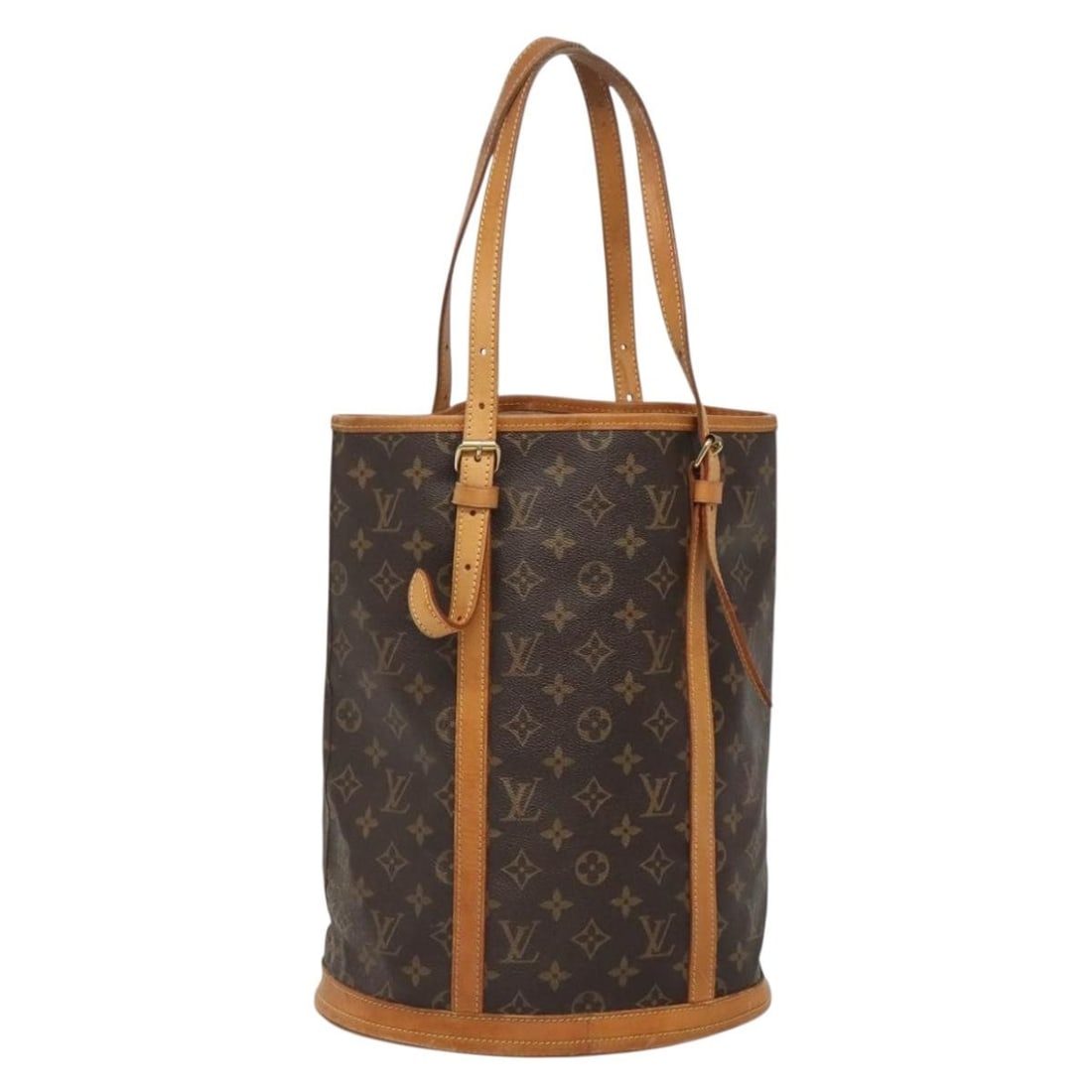LOUIS VUITTON Monogram Bucket GM Shoulder Bag M42236 Made in France: LOUIS VUITTON Monogram Bucket GM Shoulder Bag M42236 Made in France This LOUIS VUITTON Monogram Bucket GM Shoulder Bag is a stylish accessory crafted from durable Monogram Canvas. Designed for everyda