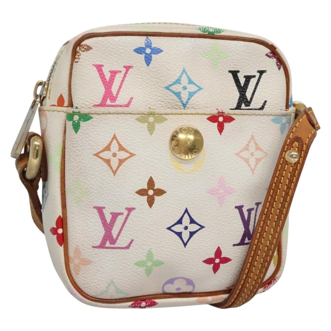 Louis Vuitton Monogram Multicolor Shoulder Bag White M40055 Made in France: Louis Vuitton Monogram Multicolor Shoulder Bag White M40055 Made in France This exquisite LOUIS VUITTON Monogram Multicolor Shoulder Bag combines style and practicality. Crafted from high-quality Mono