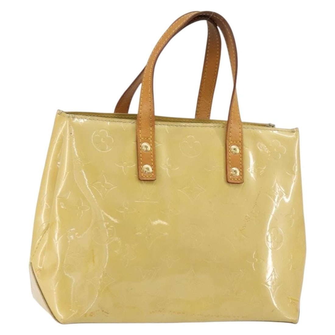 LOUIS VUITTON Monogram Vernis Reade PM Hand Bag Beige M91334 Auth: LOUIS VUITTON Monogram Vernis Reade PM Hand Bag Beige M91334 Auth This Louis Vuitton Monogram Vernis Reade PM Hand Bag is a stylish accessory crafted from luxurious patent leather in a sophisticated b