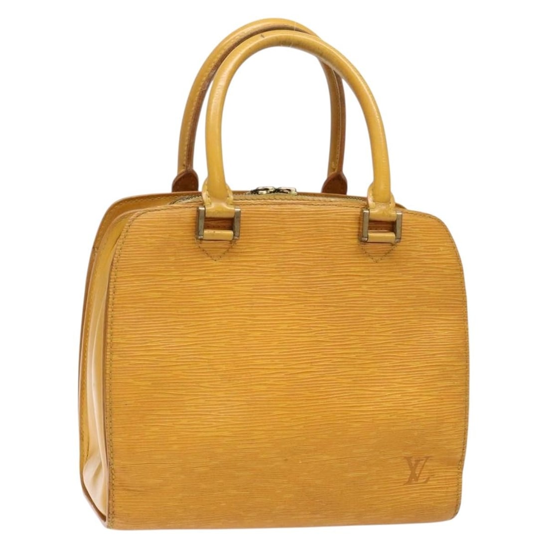 LOUIS VUITTON Epi Triana Yellow Hand Bag Made in France (1 of 18)