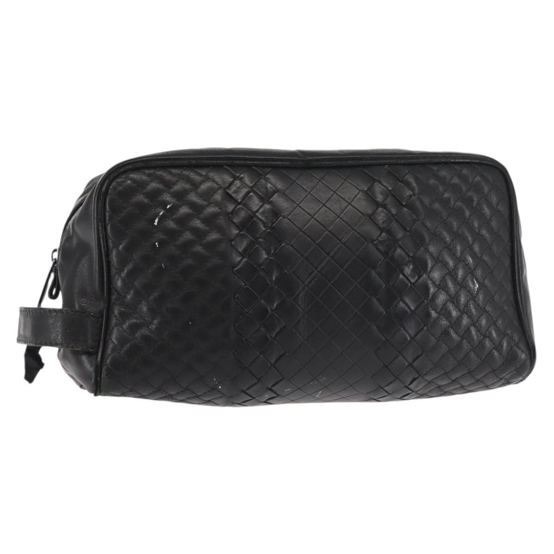 Bottega Veneta Black Intrecciato Leather Clutch Bag Auth Italy (1 of 18)