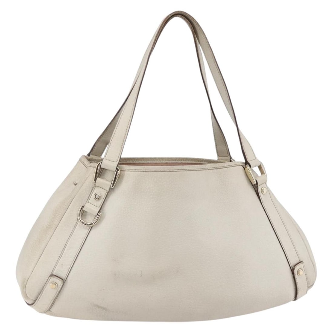 GUCCI Abbey Shoulder Bag Leather Ivory Gold 130736 Auth Italy: GUCCI Abbey Shoulder Bag Leather Ivory Gold 130736 Auth Italy The GUCCI Abbey Shoulder Bag is a stylish accessory crafted from high-quality leather in an elegant ivory and gold color scheme. This bag,