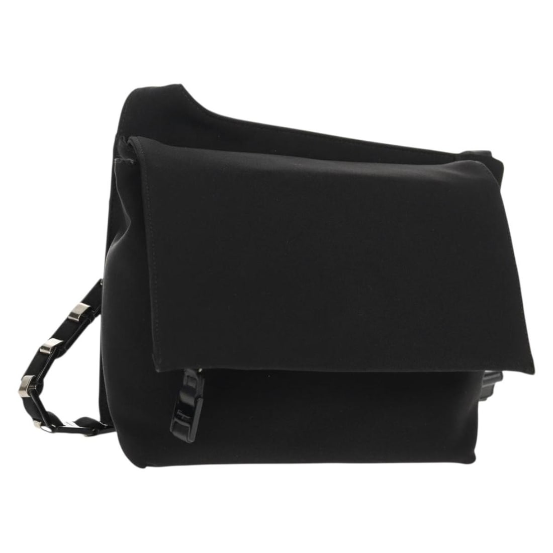 Salvatore Ferragamo Black Nylon Shoulder Bag Italy Auth BA8876 (1 of 18)