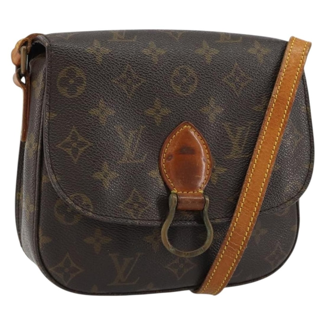 LOUIS VUITTON Monogram Saint Cloud MM Shoulder Bag M51243 Auth (1 of 18)