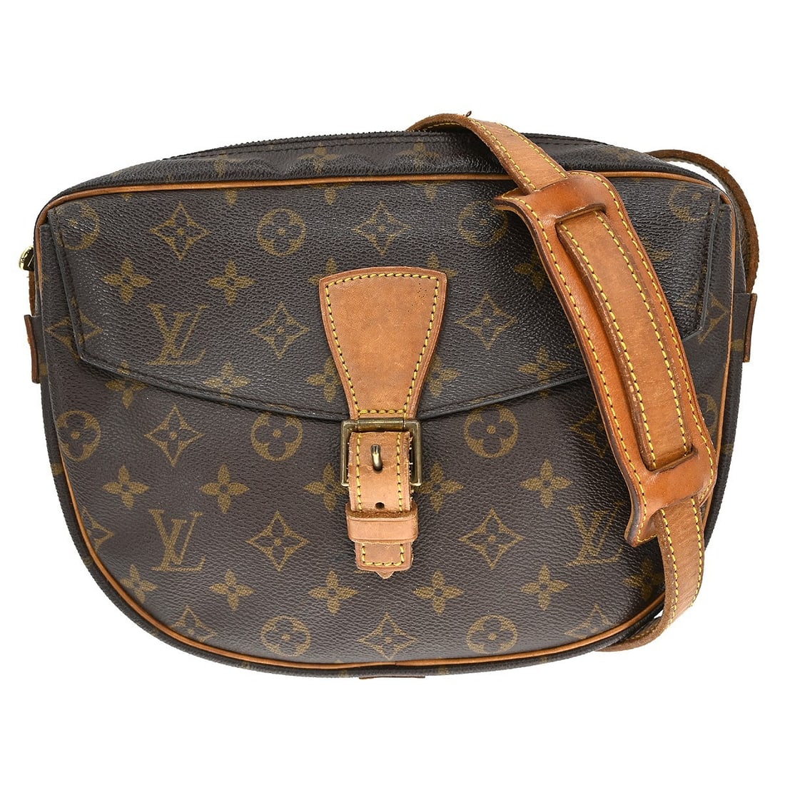 Louis Vuitton Jeune Fille GM Monogram Canvas Brown Crossbody Bag: Louis Vuitton Jeune Fille GM Monogram Canvas Brown Crossbody Bag This Louis Vuitton Jeune Fille GM crossbody bag features the iconic Monogram canvas leather exterior with a brown finish and beige adju