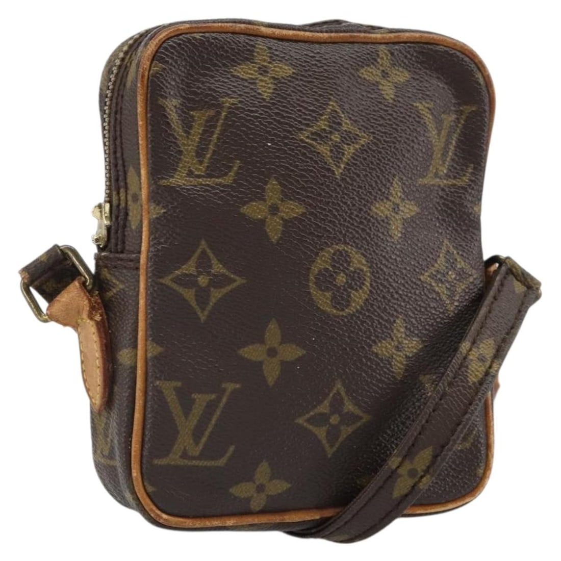 Louis Vuitton Mini Danube Monogram Canvas Shoulder Bag M45268 France: Louis Vuitton Mini Danube Monogram Canvas Shoulder Bag M45268 France This Louis Vuitton Mini Danube shoulder bag features the signature Monogram Canvas exterior and compact dimensions, making it an ic