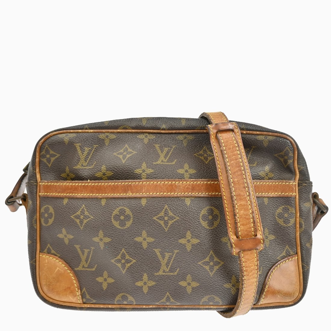 Louis Vuitton Trocadero 27 Monogram Canvas Medium Brown Crossbody Bag: Louis Vuitton Trocadero 27 Monogram Canvas Medium Brown Crossbody Bag The Louis Vuitton Trocadero 27 is a vintage crossbody shoulder bag crafted from monogram canvas with leather accents. This medium-