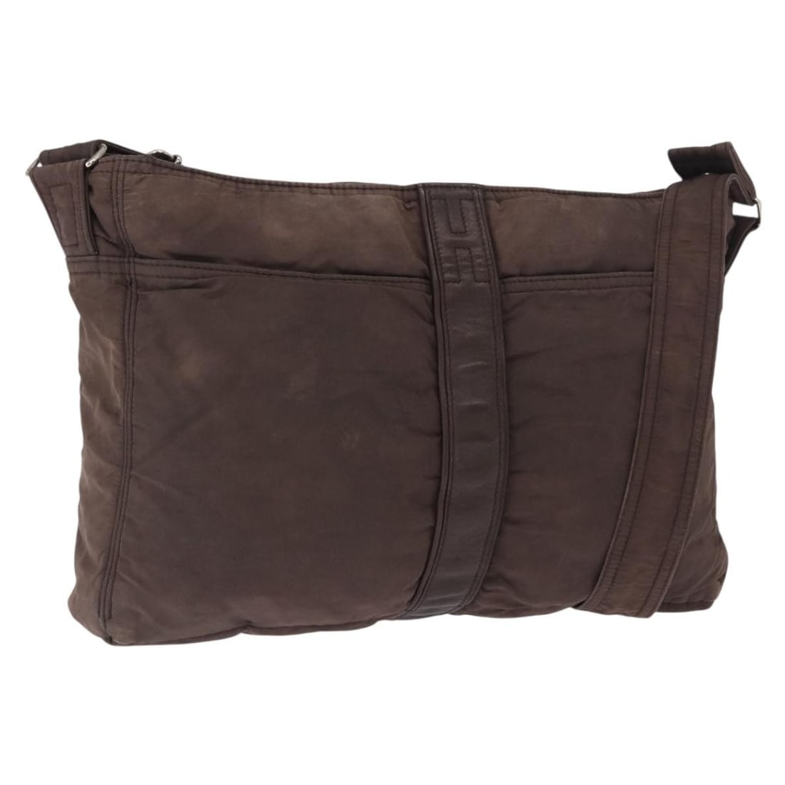 Hermes Acapulco Basas MM Brown Nylon Shoulder Bag for Women (1 of 18)