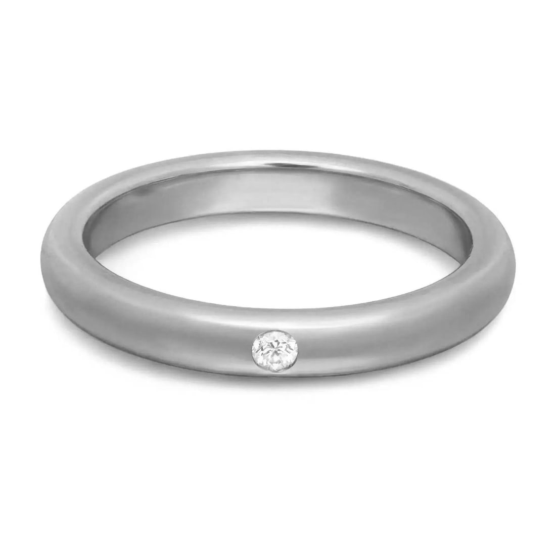 Tiffany Elsa Peretti Platinum Diamond Band Ring 0.02Ctw Size 5: Tiffany Elsa Peretti Platinum Diamond Band Ring 0.02Ctw Size 5 Elevate your style with this exquisite Tiffany Elsa Peretti Diamond Band Ring, meticulously crafted from high-quality platinum. Designed