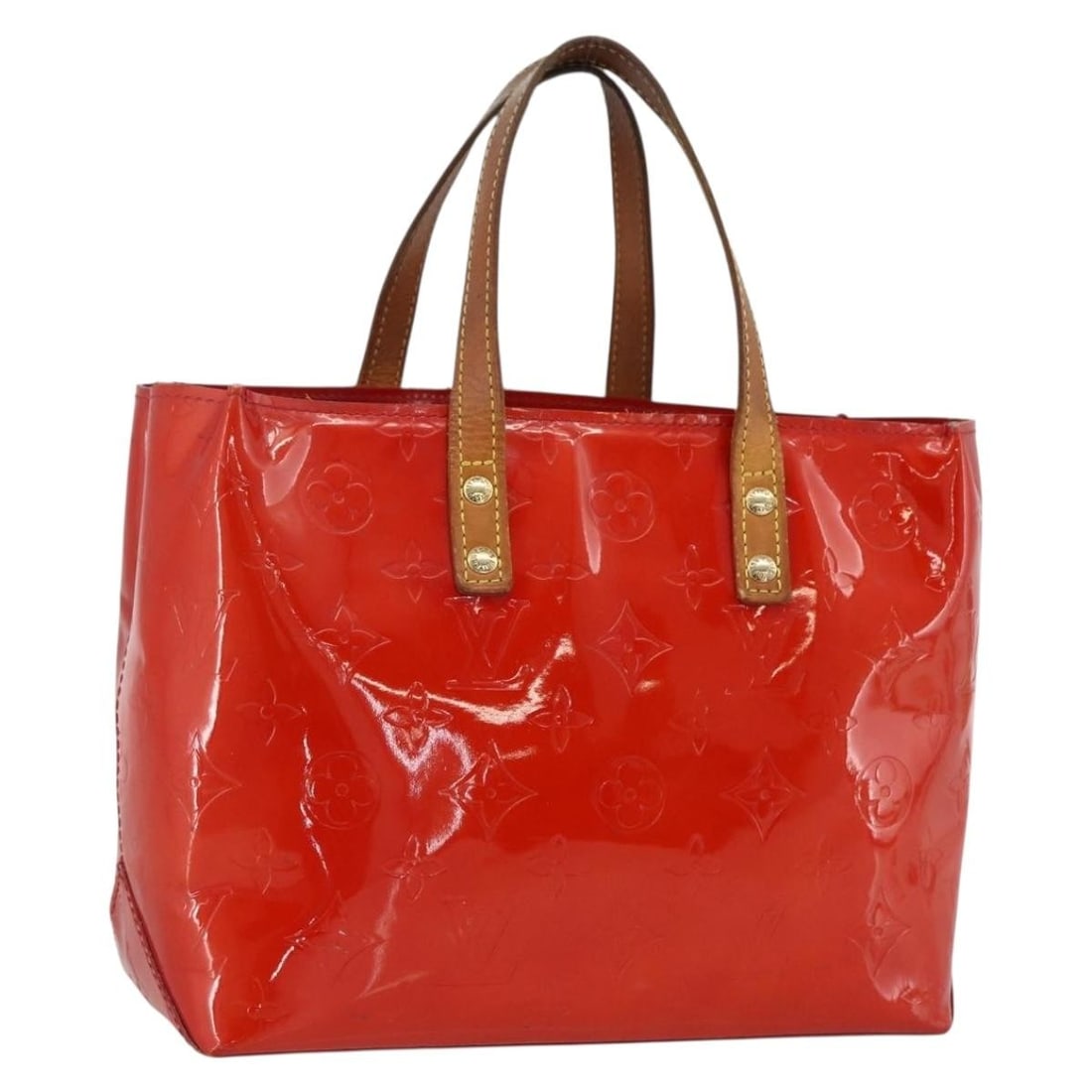 Louis Vuitton Reade PM Monogram Vernis Patent Leather Red Handbag M91088: Louis Vuitton Reade PM Monogram Vernis Patent Leather Red Handbag M91088 This Louis Vuitton Monogram Vernis Reade PM handbag features red patent leather with a glossy finish. The bag is designed for w