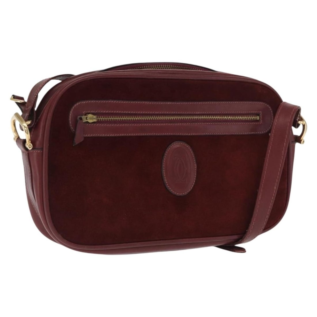 Cartier Must Line Bordeaux Leather Shoulder Bag with Dust Bag (1 of 18)