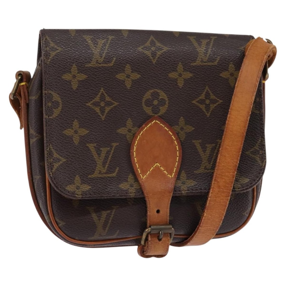 LOUIS VUITTON Monogram Cartouchiere PM Shoulder Bag M51254 Auth (1 of 18)