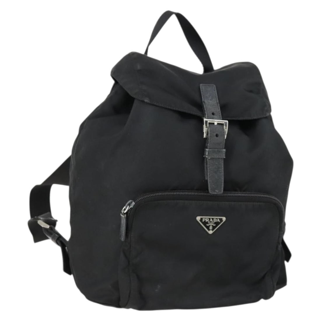 Black Nylon Prada Backpack with Silver Accents Made in Italy (1 of 18)