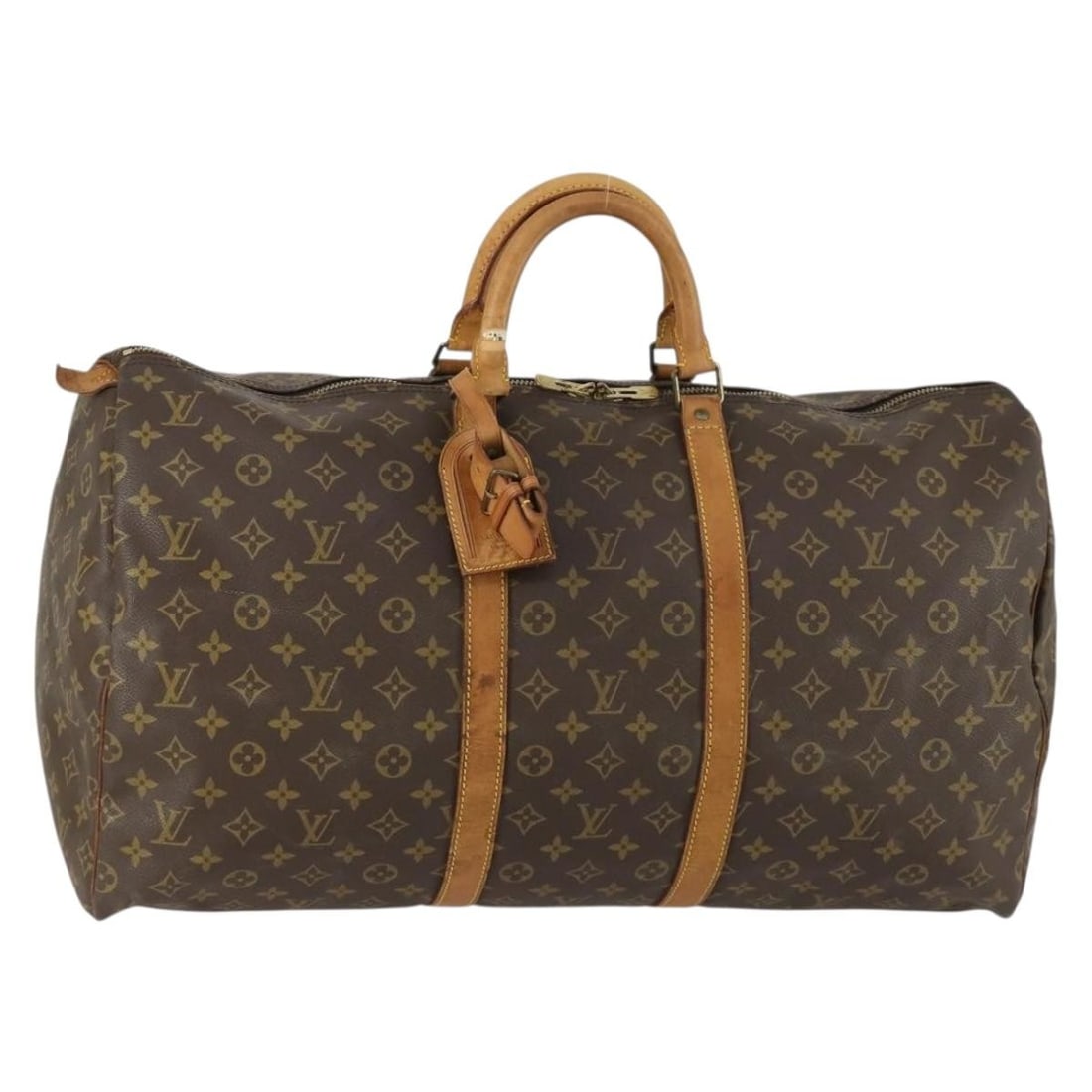 Louis Vuitton Keepall 55 Monogram Canvas Boston Bag M41424 France: Louis Vuitton Keepall 55 Monogram Canvas Boston Bag M41424 France This is a Louis Vuitton Monogram Keepall 55 Boston Bag, model M41424, crafted in France. The bag is made from the signature monogram c