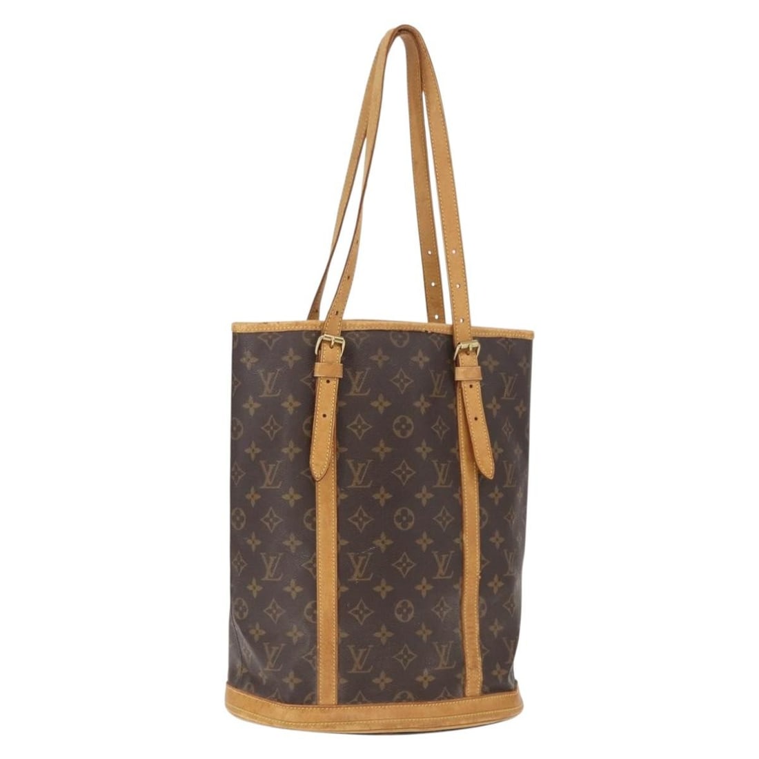 Monogram Canvas Bucket GM Shoulder Bag by Louis Vuitton M42236: Monogram Canvas Bucket GM Shoulder Bag by Louis Vuitton M42236 This Louis Vuitton Monogram Bucket GM Shoulder Bag, model M42236, is crafted from signature monogram canvas and features an adjustable sh