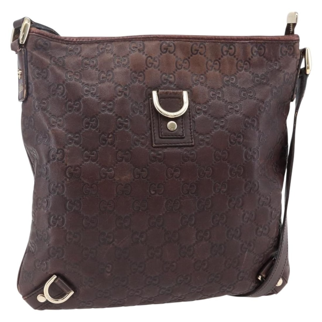 GUCCI Abbey GG Canvas Shoulder Bag Bordeaux Gold 131326 Auth (1 of 18)