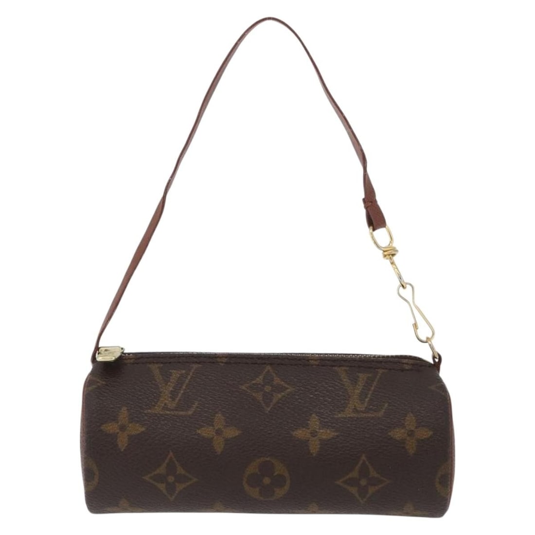 Papillon Pochette Brown Canvas Handbag by Louis Vuitton: Papillon Pochette Brown Canvas Handbag by Louis Vuitton The Louis Vuitton Papillon Pochette in Monogram Canvas is a compact accessory designed for women. Crafted in brown canvas, this piece features t