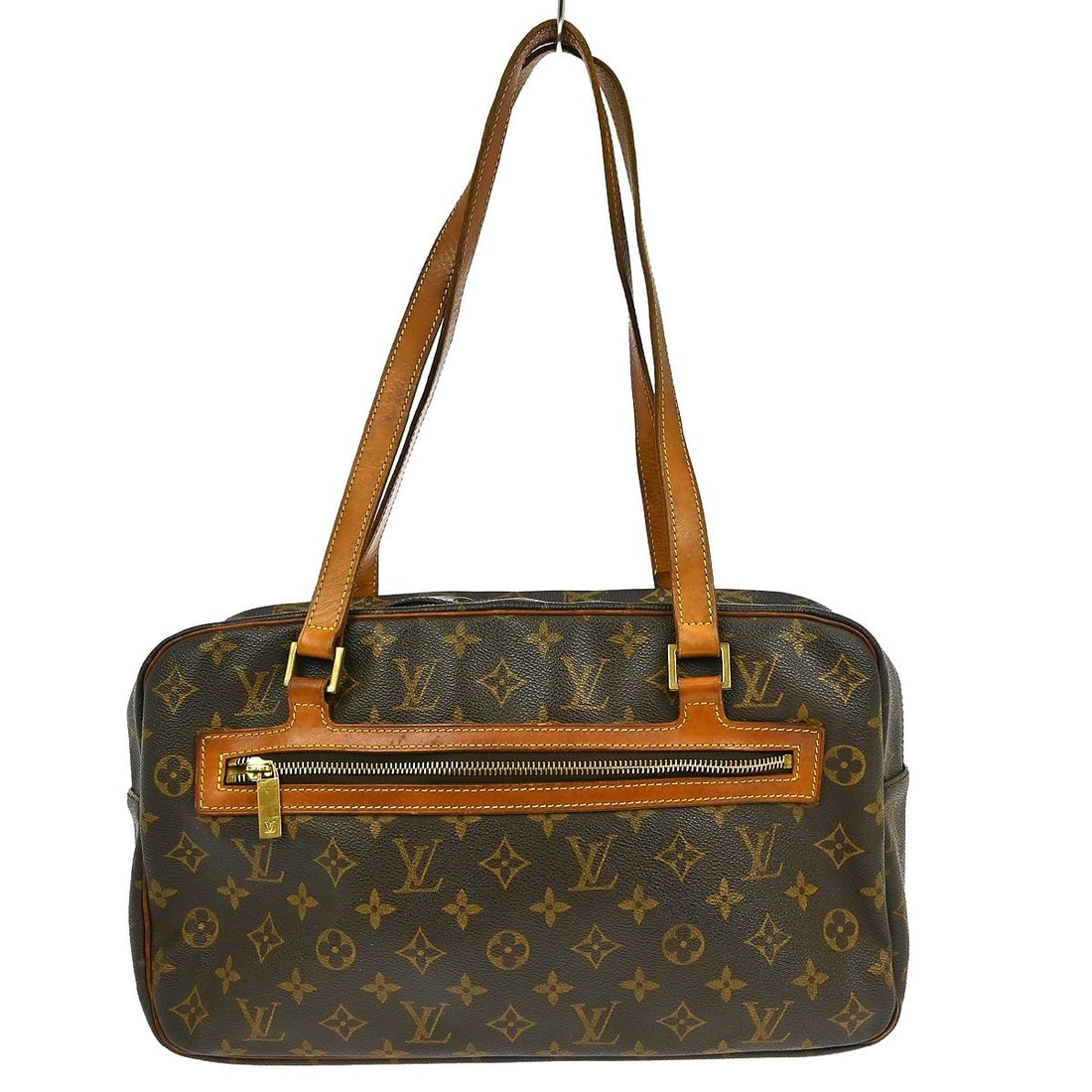 Monogram Canvas Cite Shoulder Bag by Louis Vuitton: Monogram Canvas Cite Shoulder Bag by Louis Vuitton This Louis Vuitton Cite handbag features the iconic monogram canvas in brown, designed for women. The bag includes leather accents and offers ample s
