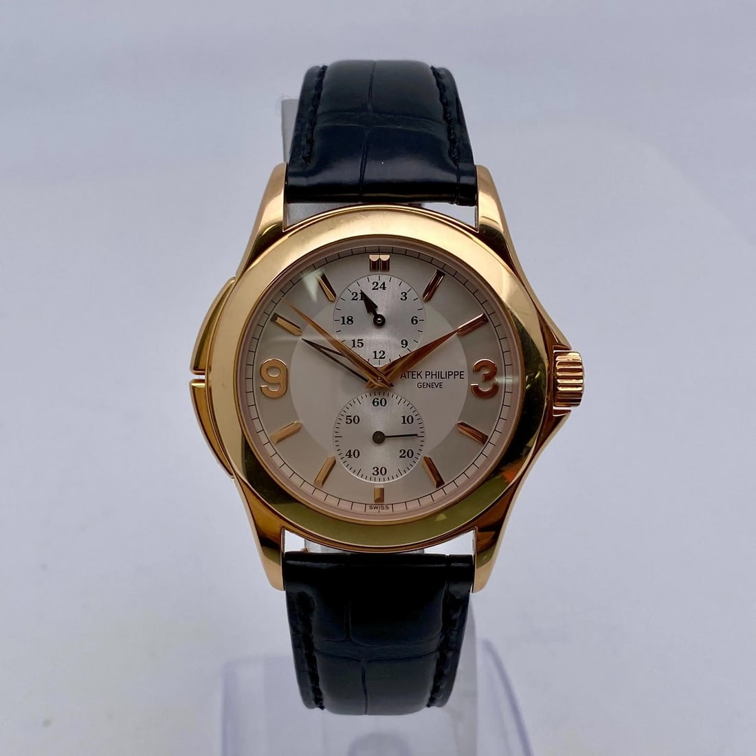 37mm Rose Gold Calatrava Travel Time Manual Wind Wristwatch by Patek Philippe (1 of 6)