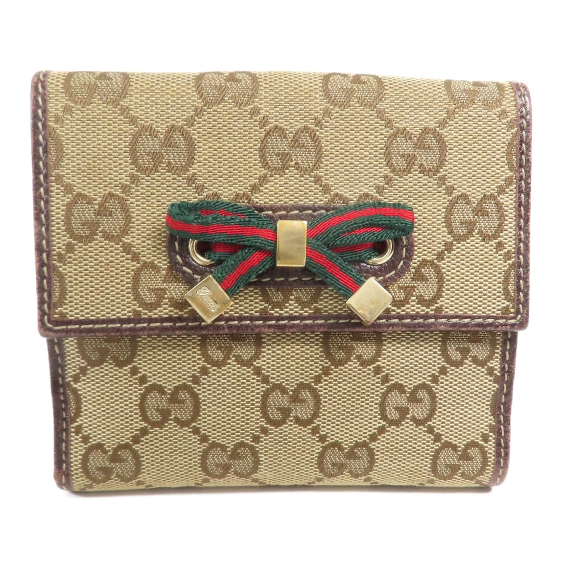 GUCCI GG Canvas Tri-Fold Wallet Purse Brown 167465 GHW: GUCCI GG Canvas Tri-Fold Wallet Purse Brown 167465 GHW This GUCCI GG GHW Wallet features a stylish tri-fold design crafted from durable GG canvas in a rich brown color. Perfect for everyday use, this