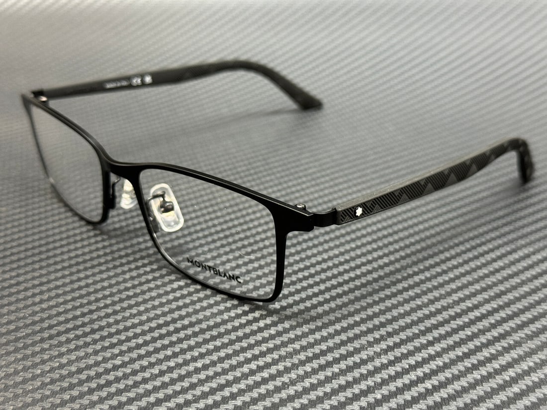 Montblanc MB0361O 001 Black Men's Eyeglasses with Authenticity Certificate: Montblanc MB0361O 001 Black Men's Eyeglasses with Authenticity Certificate Discover the elegance of Montblanc MB0361O 001 eyeglasses, designed for men who appreciate style and sophistication. These ey