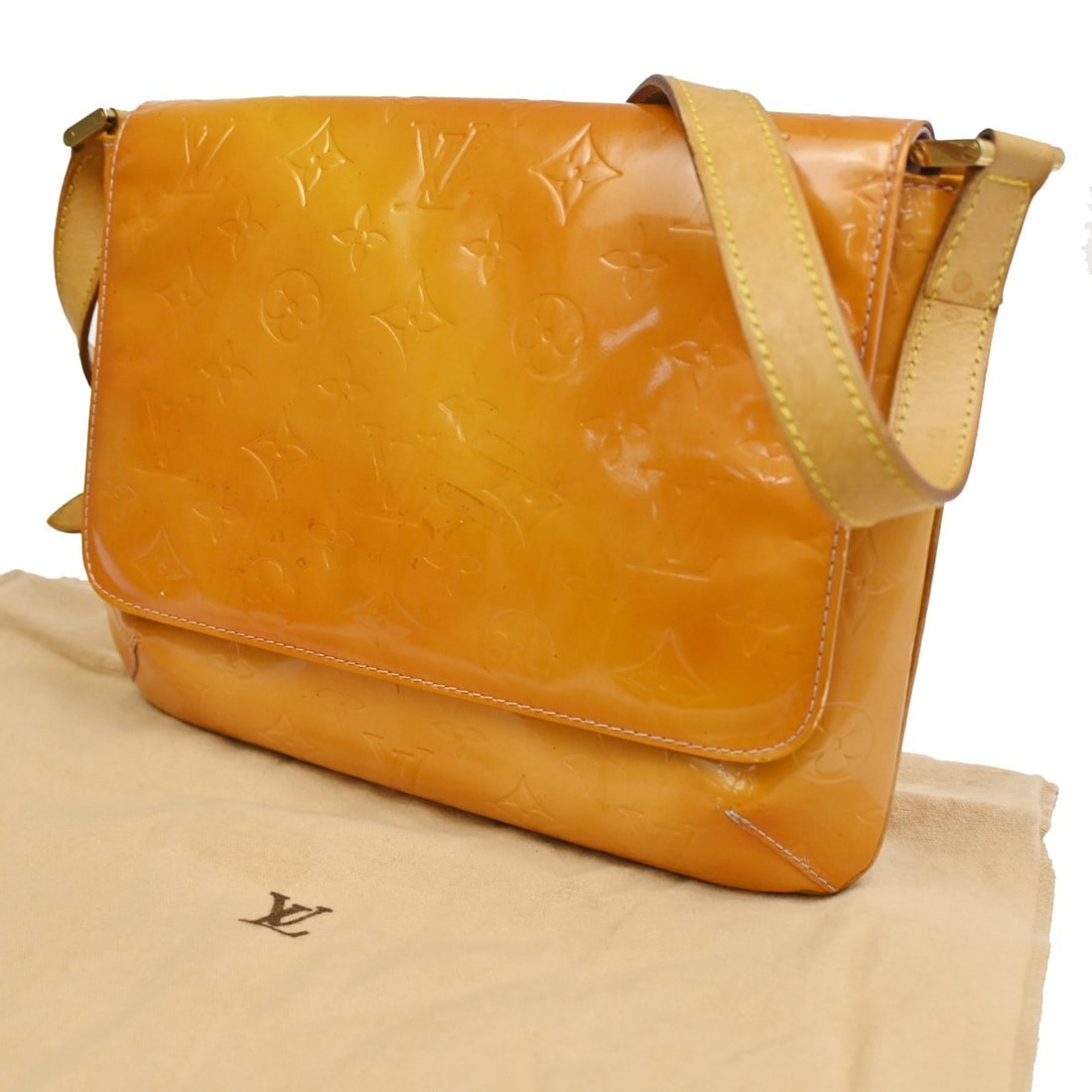 Louis Vuitton Thompson Street Patent Leather Yellow Handbag (1 of 16)
