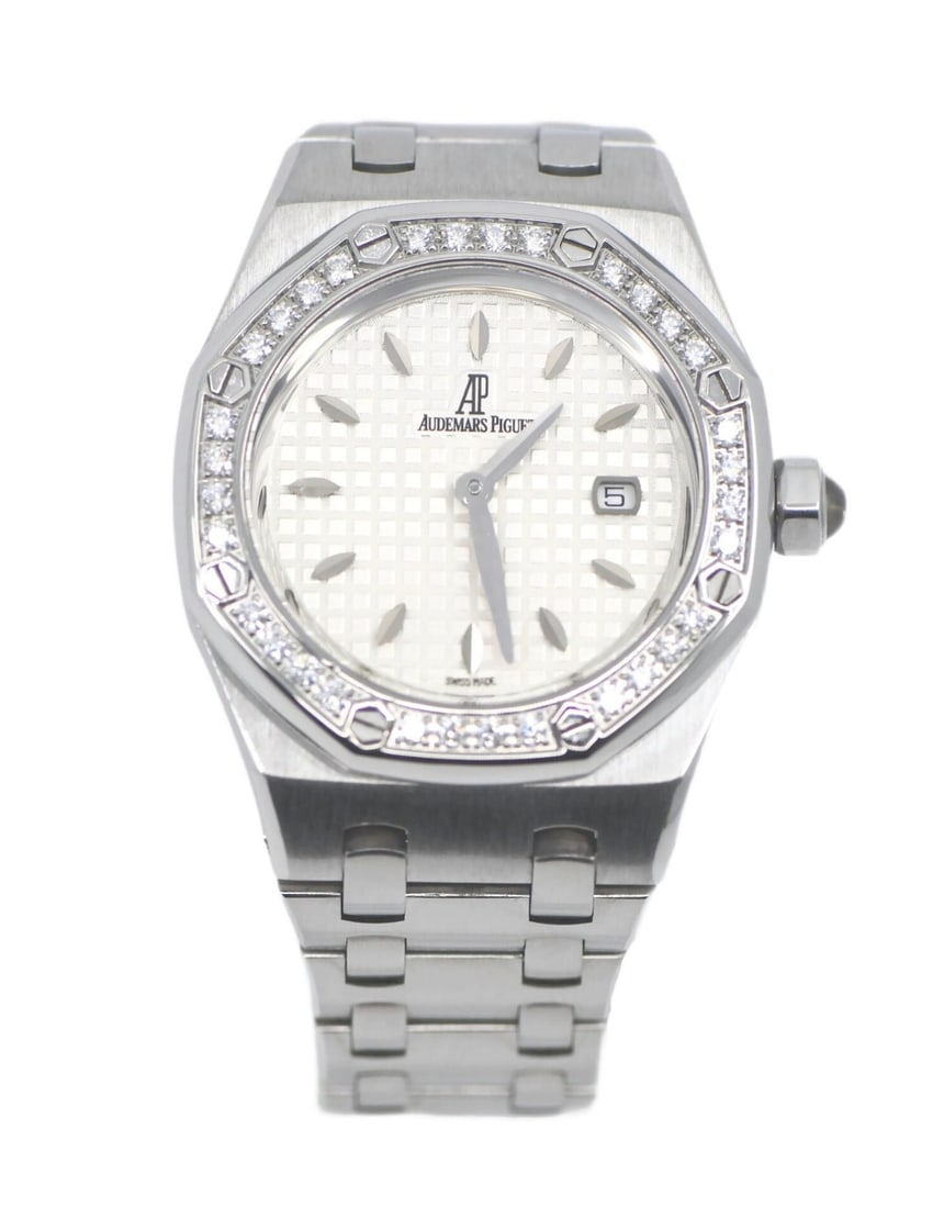 Royal Oak Ladies 33mm Diamond Bezel Quartz Watch by Audemars Piguet 67601ST (1 of 5)