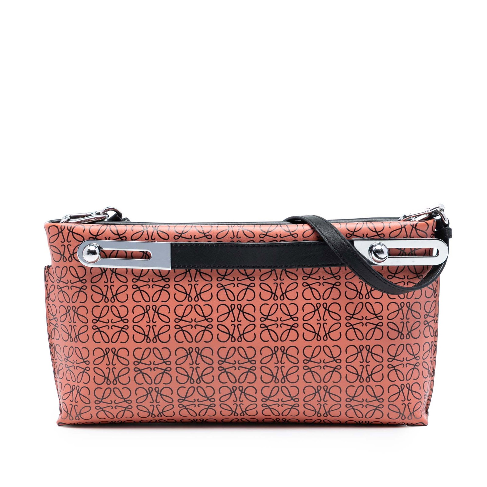 Loewe Missy Small Orange Leather Satchel with Repeat Anagram Design (1 of 7)