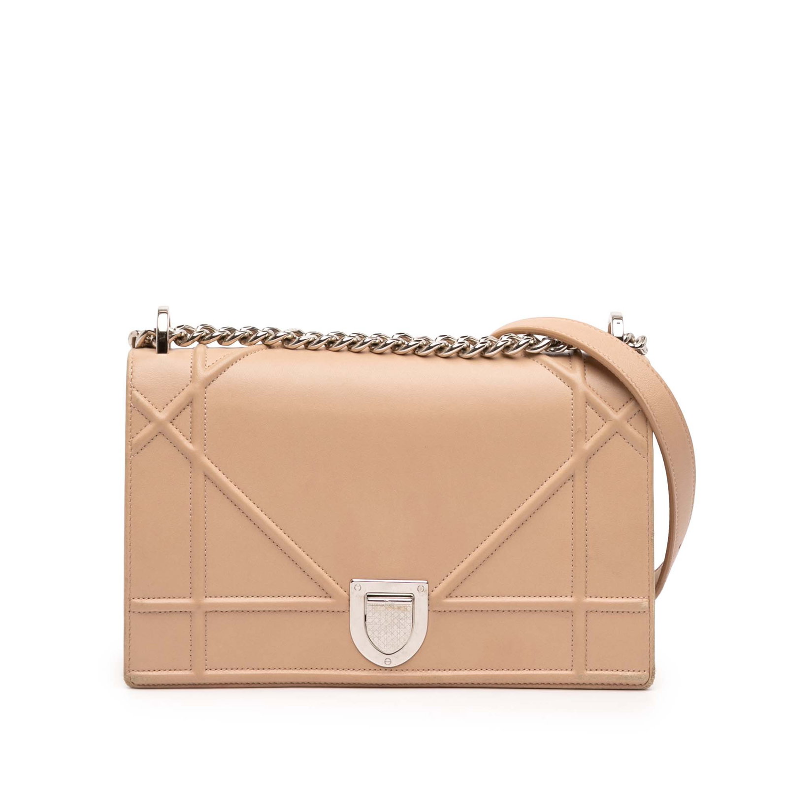 Dior Diorama Beige Smooth Leather Medium Flap Crossbody Bag (1 of 12)