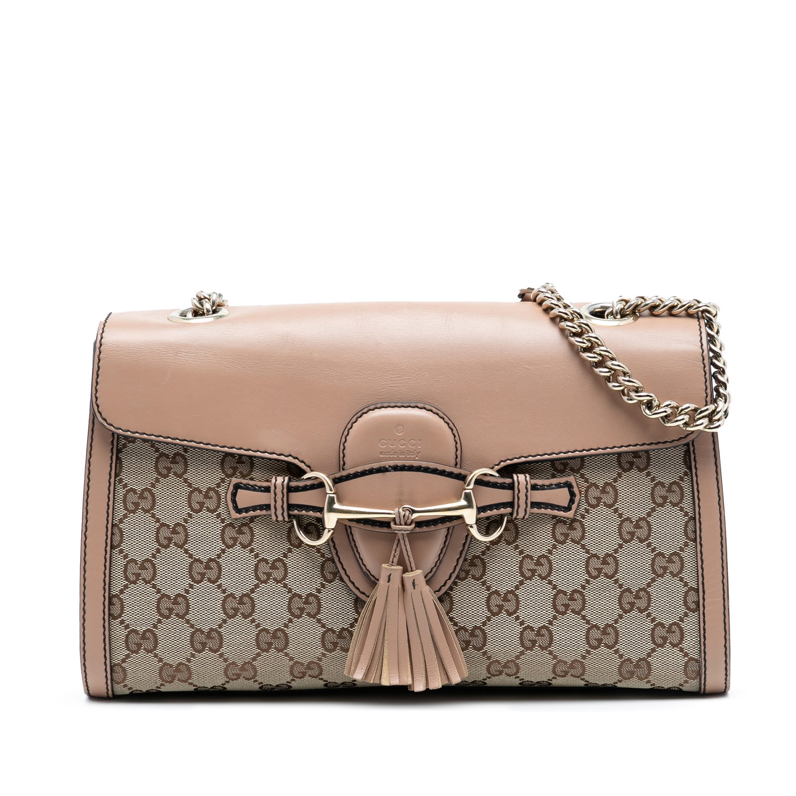 Gucci Emily Shoulder Bag Medium GG Canvas with Leather Trim (1 of 7)
