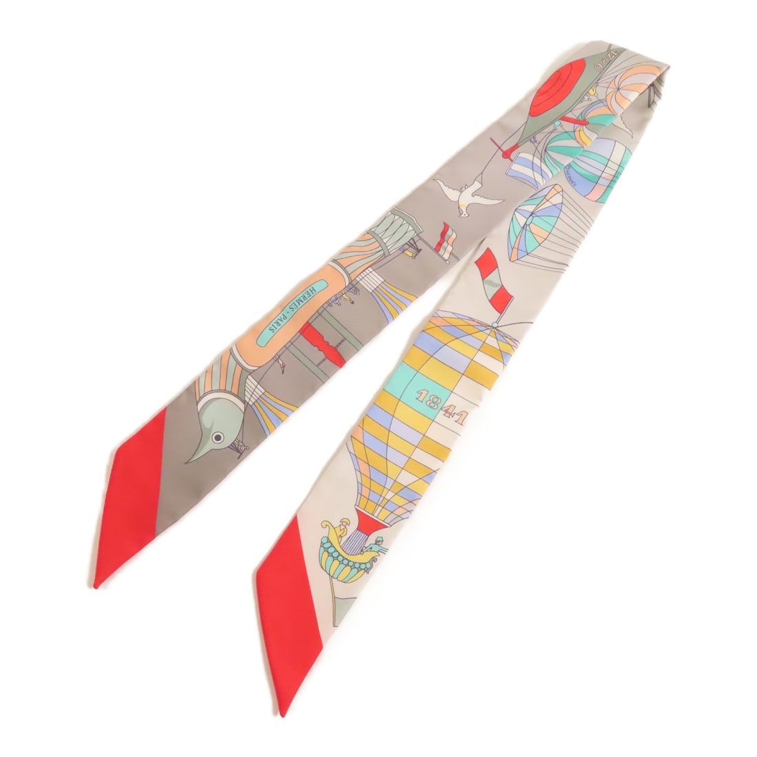 HERMES Twilly Silk Scarf Multicolor France (1 of 8)