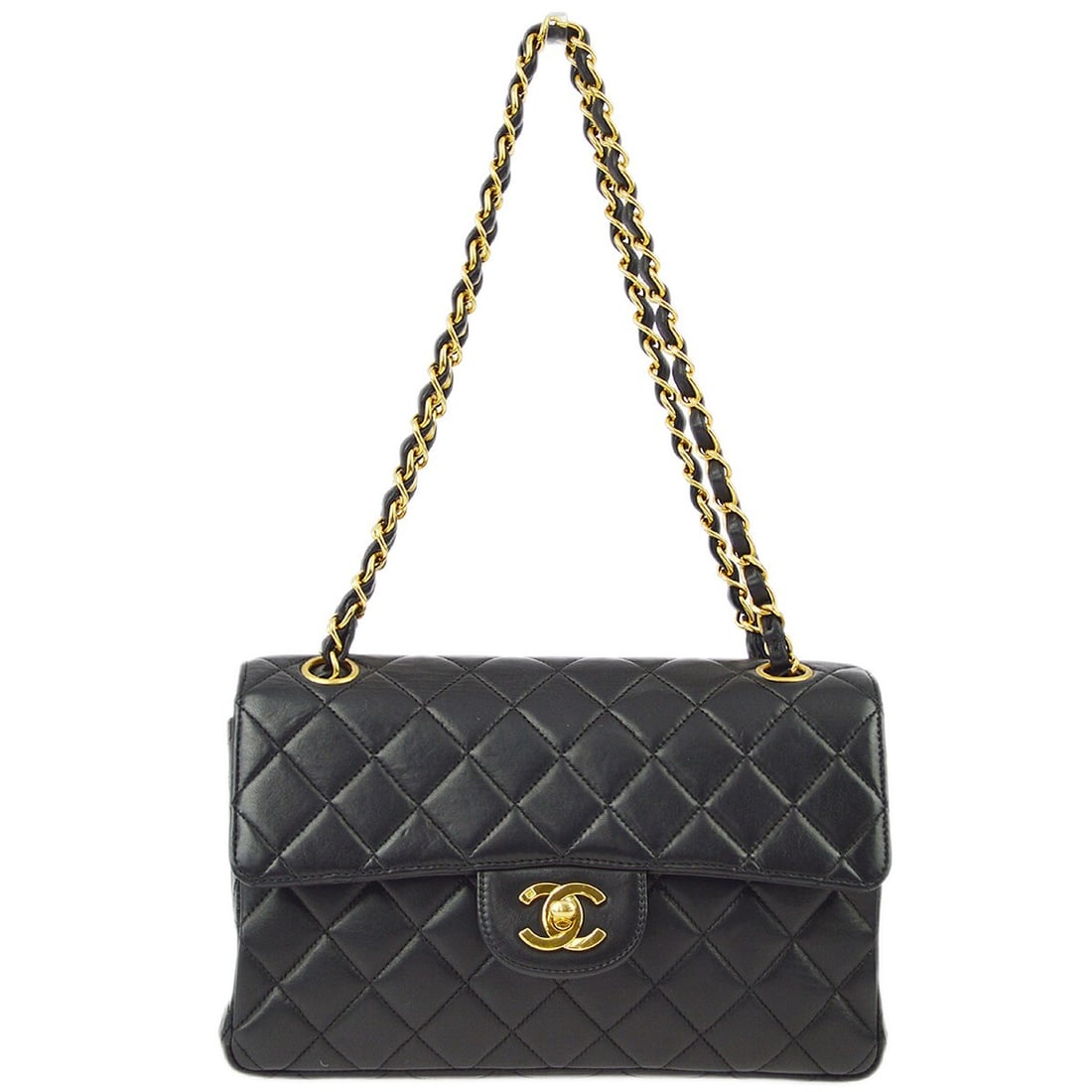 Chanel Black Lambskin Double Sided Classic Flap Shoulder Bag (1 of 10)