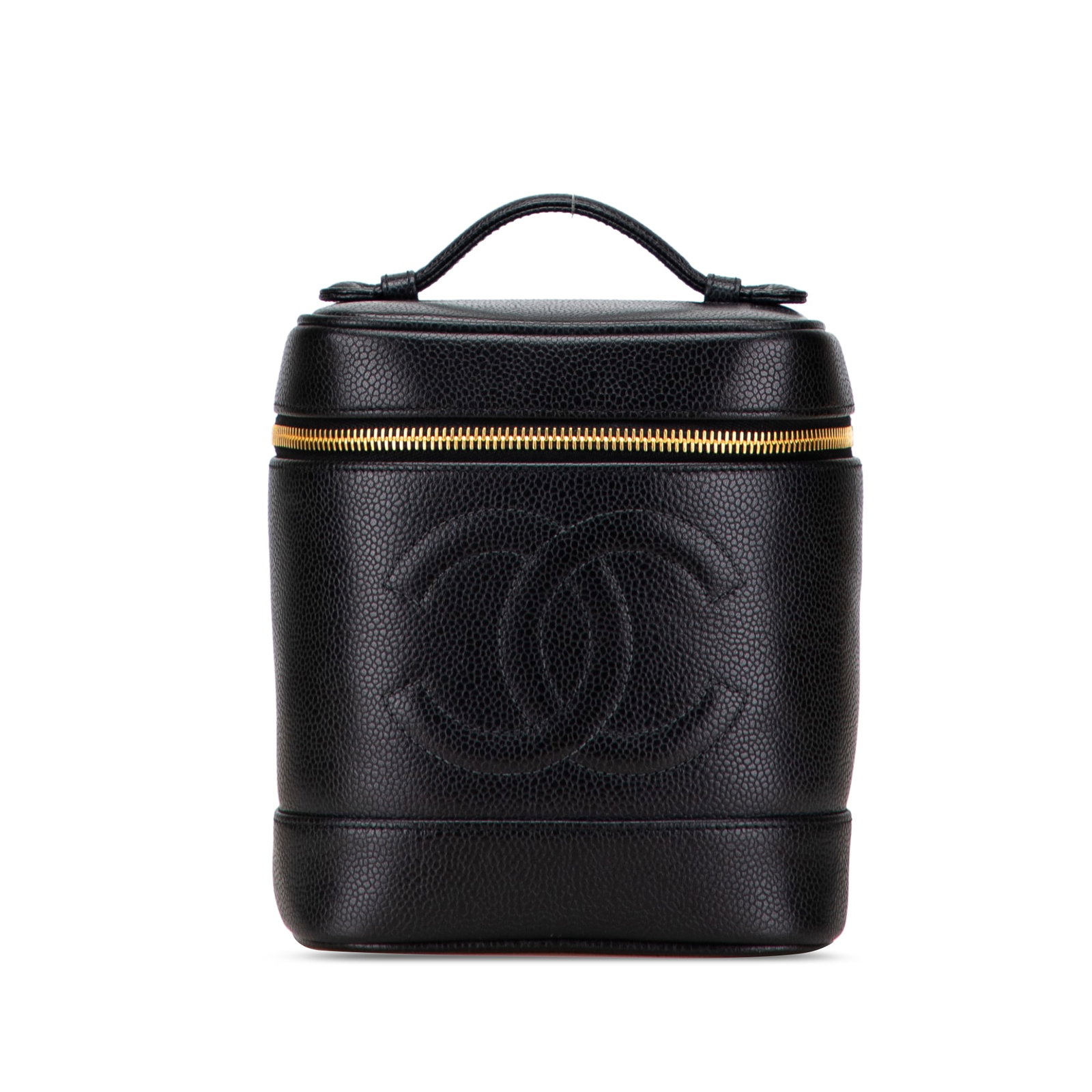 Chanel CC Black Caviar Leather Vanity Bag with Zip Closure (1 of 12)