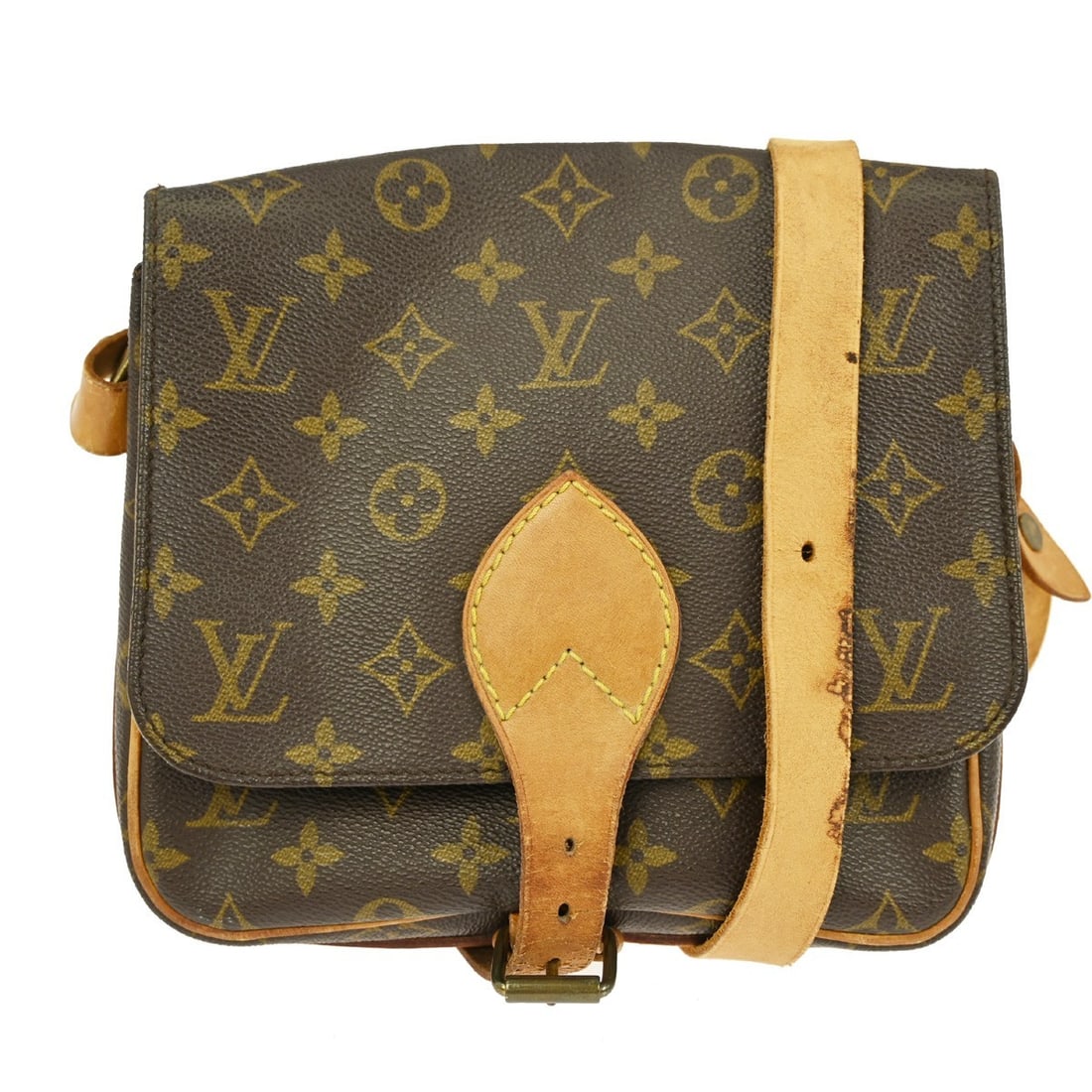 Monogram Canvas Cartouchiere Shoulder Bag by Louis Vuitton: Monogram Canvas Cartouchiere Shoulder Bag by Louis Vuitton This Louis Vuitton Cartouchiere handbag features the signature monogram canvas in brown, designed for women. It is crafted from durable canva