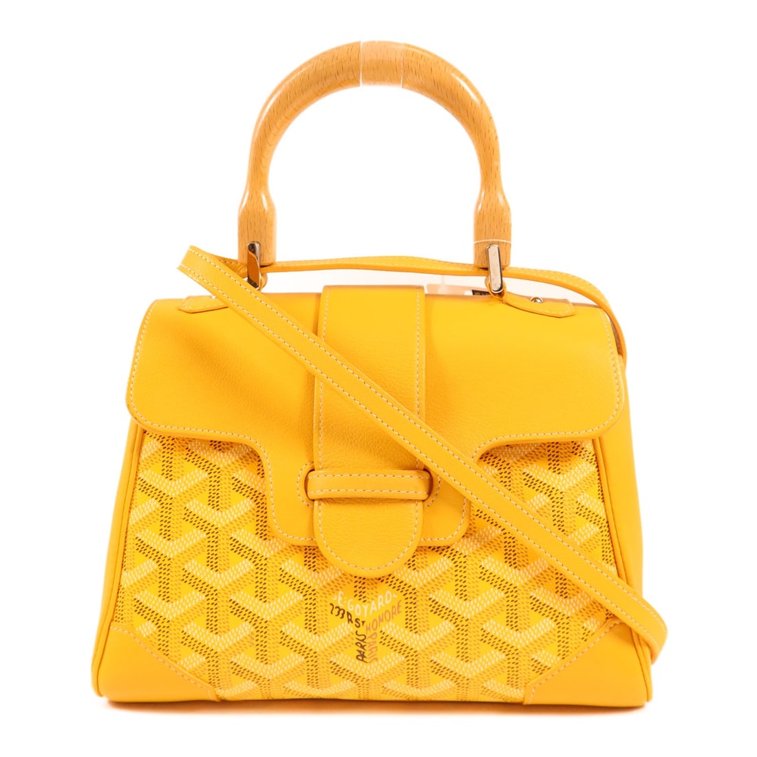 GOYARD Painted Saigon Souple Mini 2way Shoulder Bag Yellow PVC Canvas (1 of 16)