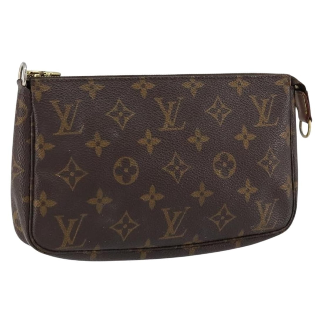 Monogram Canvas Pochette Accessoires NM by Louis Vuitton Brown: Monogram Canvas Pochette Accessoires NM by Louis Vuitton Brown This pre-owned Louis Vuitton Pochette Accessoires NM features the iconic Monogram canvas in brown. Designed for women, it is crafted from