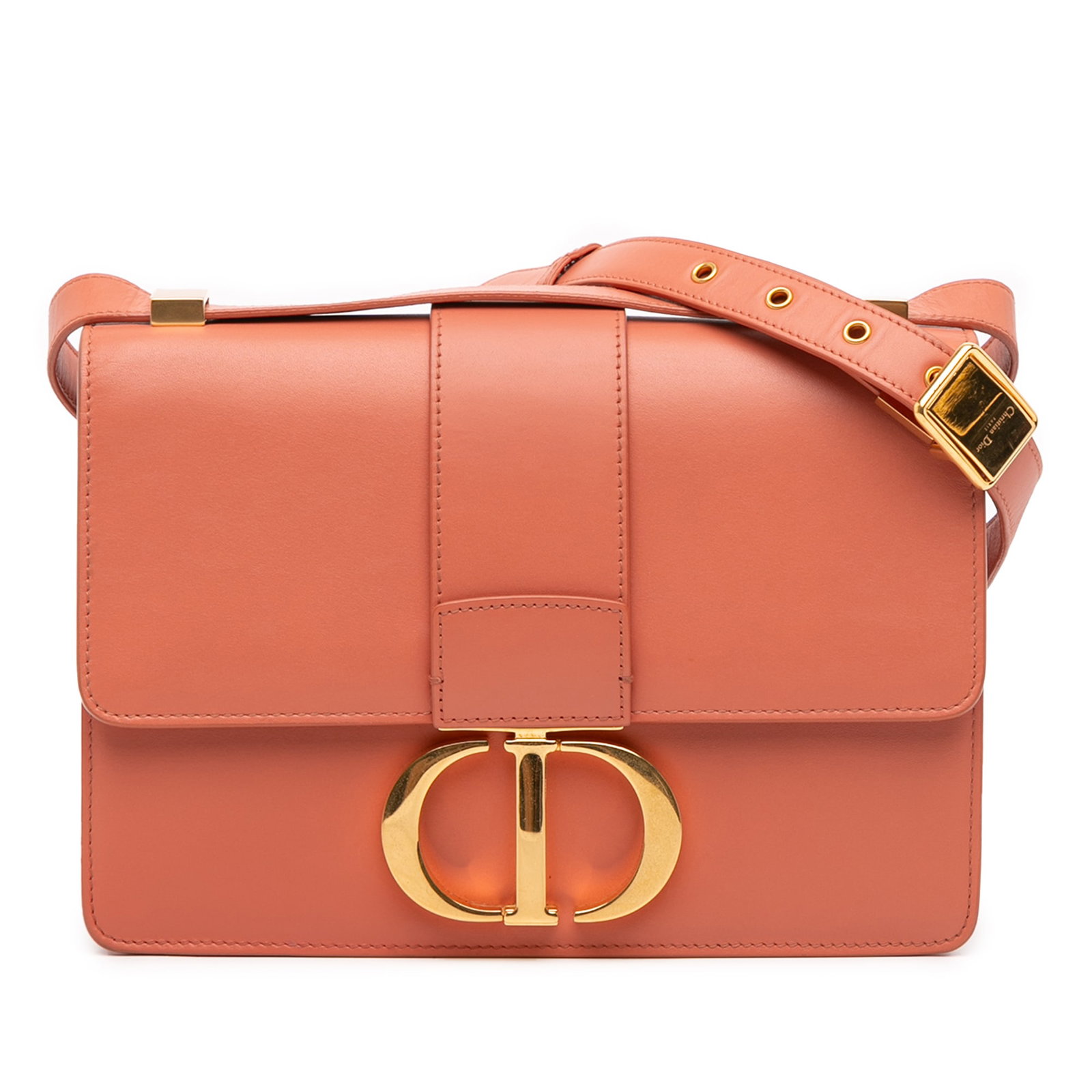 Dior Orange Leather 30 Montaigne Flap Bag Italy (1 of 10)