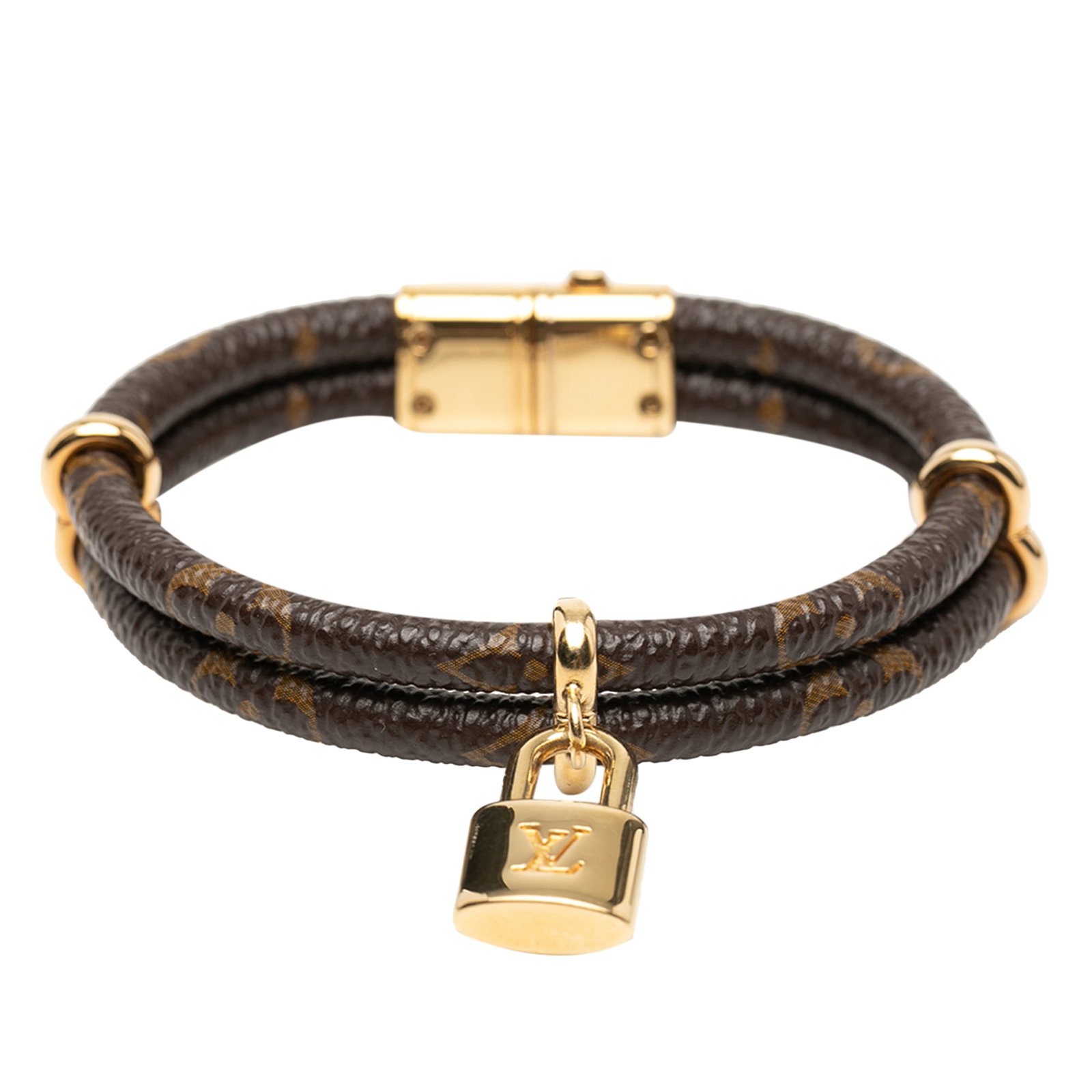 Monogram Keep It Twice Bracelet by Louis Vuitton with Gold Tone Hardware (1 of 6)