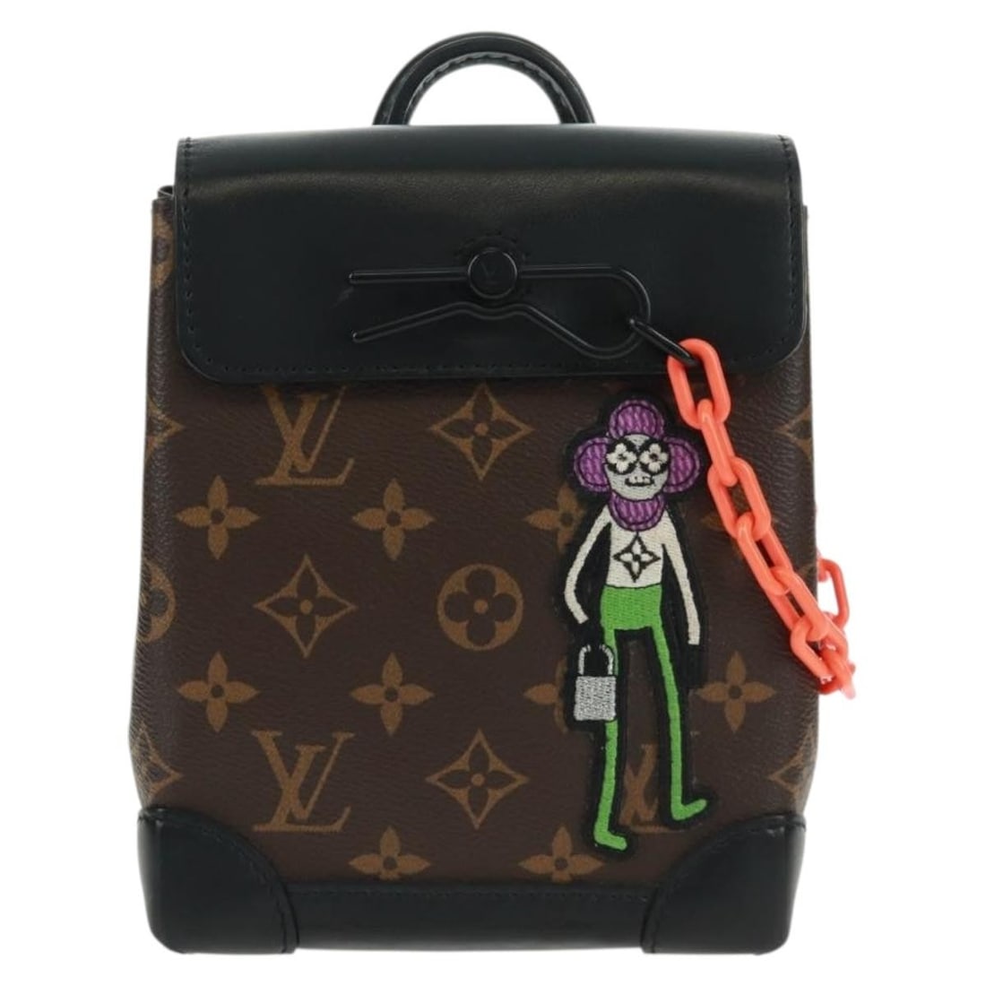 LV Steamer Monogram Canvas Bag with Friends Patch Brown (1 of 18)