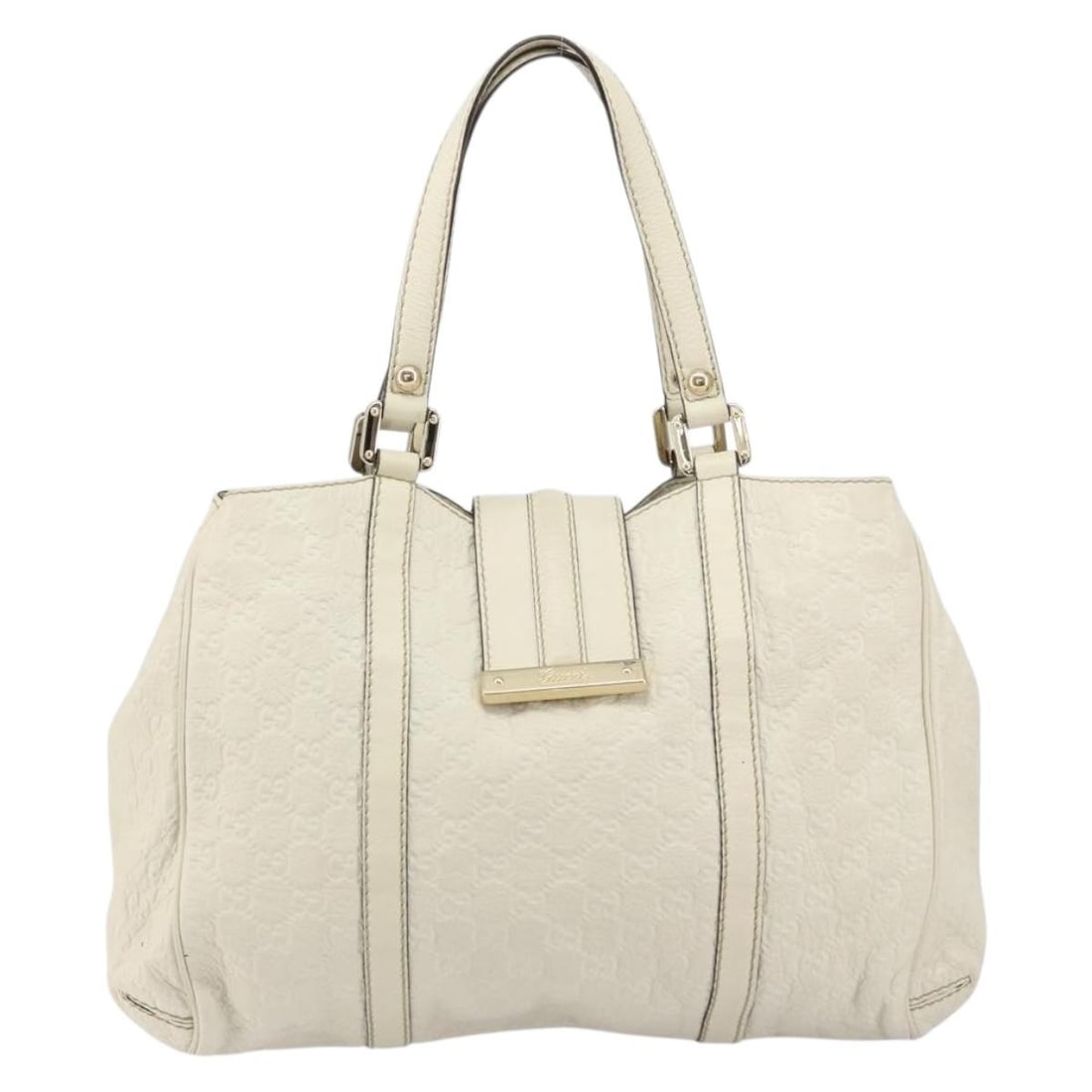 New Gucci Guccissima Leather Tote Bag for Women White: New Gucci Guccissima Leather Tote Bag for Women White This Gucci New Ladies Web Tote is crafted from white leather, designed for female use. It features a spacious interior suitable for everyday essen