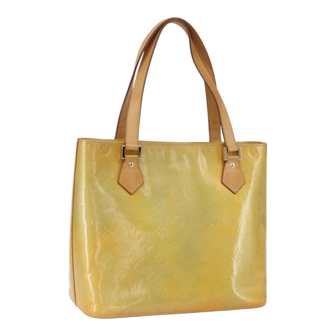 Louis Vuitton Monogram Vernis Patent Leather Houston Tote Beige: Louis Vuitton Monogram Vernis Patent Leather Houston Tote Beige This Louis Vuitton Houston handbag for women features beige patent leather with the iconic Monogram Vernis finish. It measures approxima