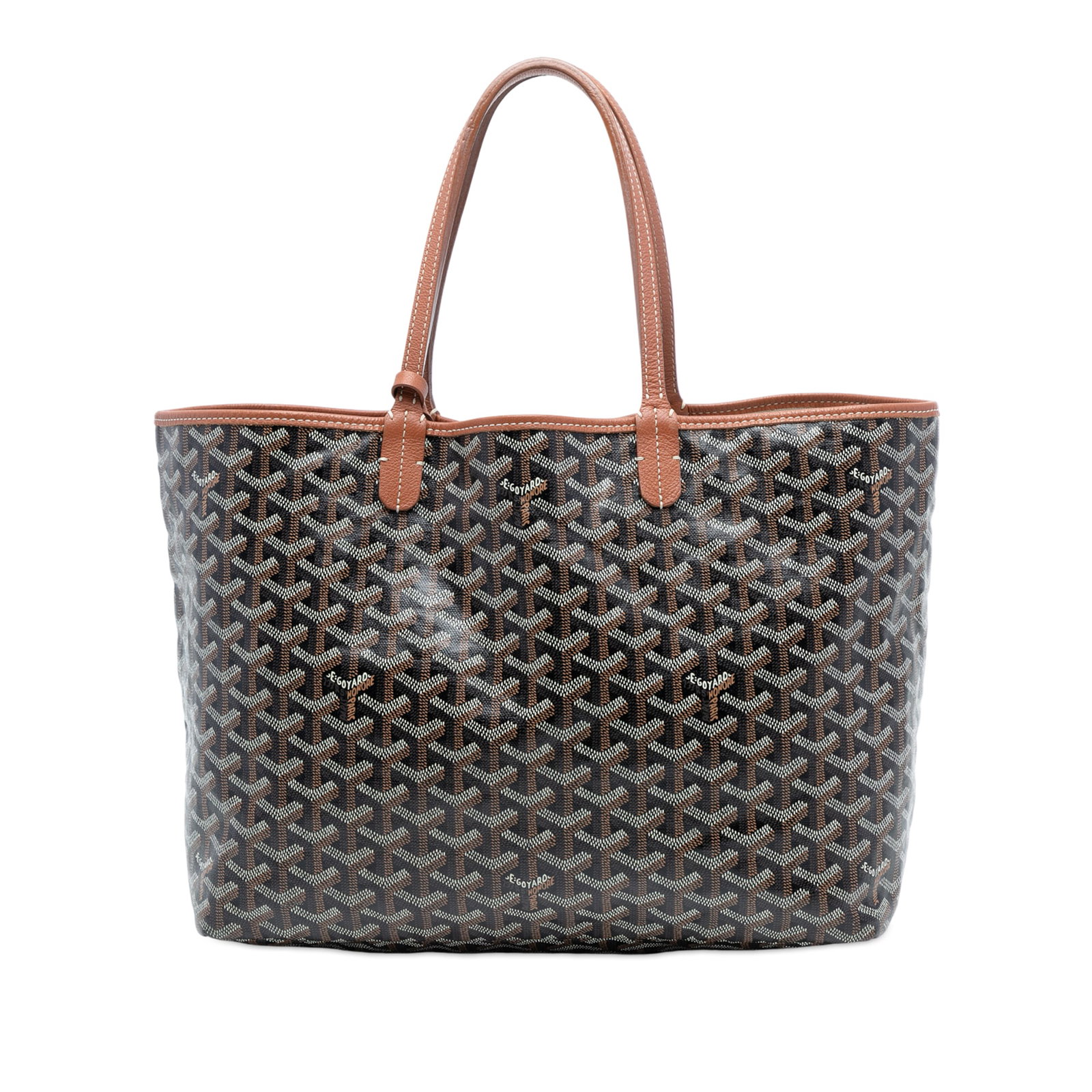 Goyard Saint Louis PM Tote with Pouch Black Coated Canvas (1 of 8)