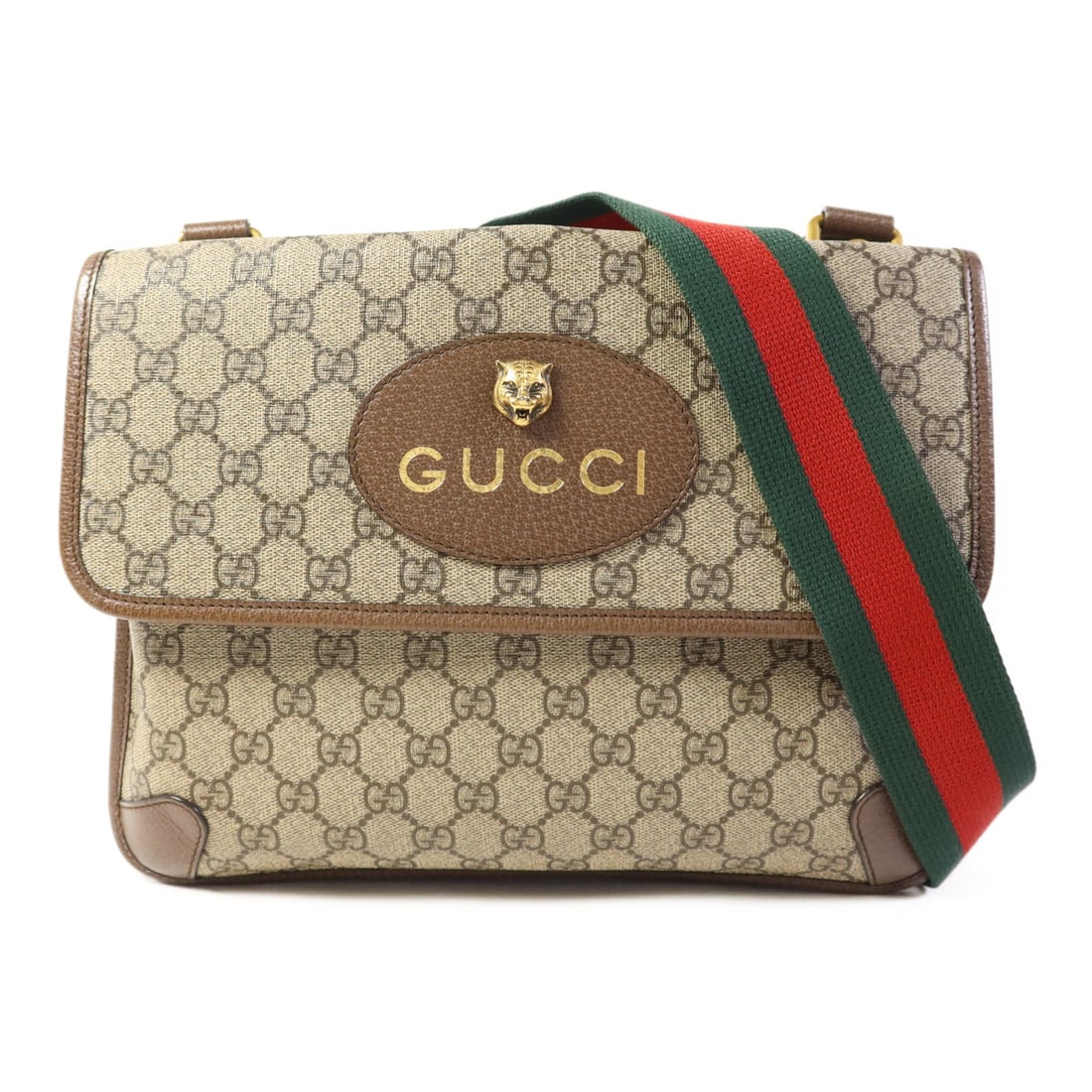 GUCCI GG Messenger Bag Brown Coated Canvas GHW Shoulder Bag (1 of 18)