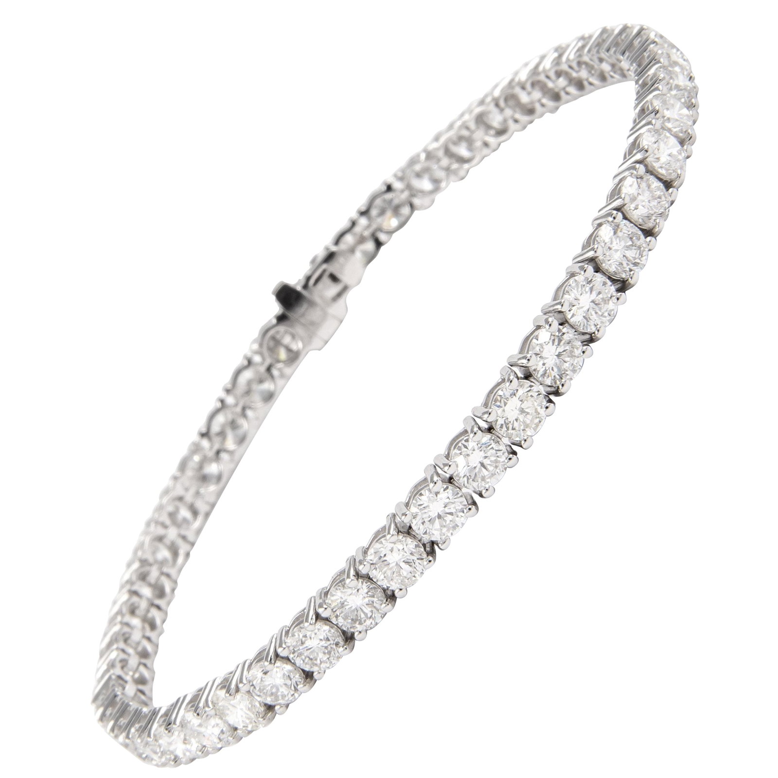 8.45ct Diamond Tennis Bracelet 18k White Gold (1 of 4)